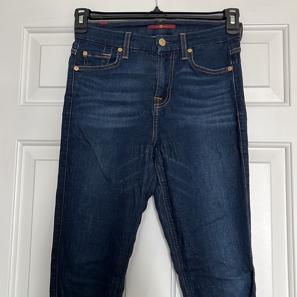 7 for all man kind super skinny dark denim size 25 - Picture 2 of 3